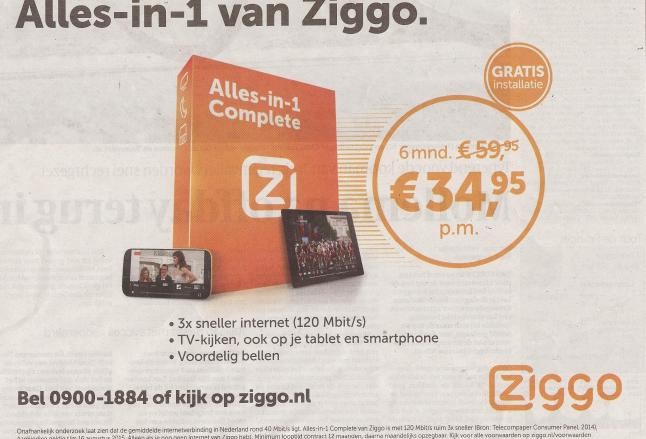 Ziggo gratis montage